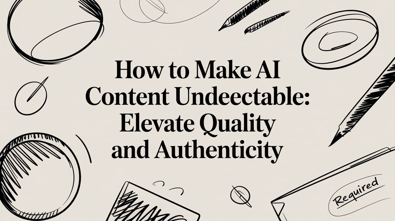 How to Make ai Content Undetectable: Elevate Quality and Authenticity